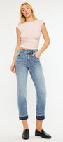 Georgia Ultra High Rise Slim Straight Leg Jeans - Official Kancan USA
