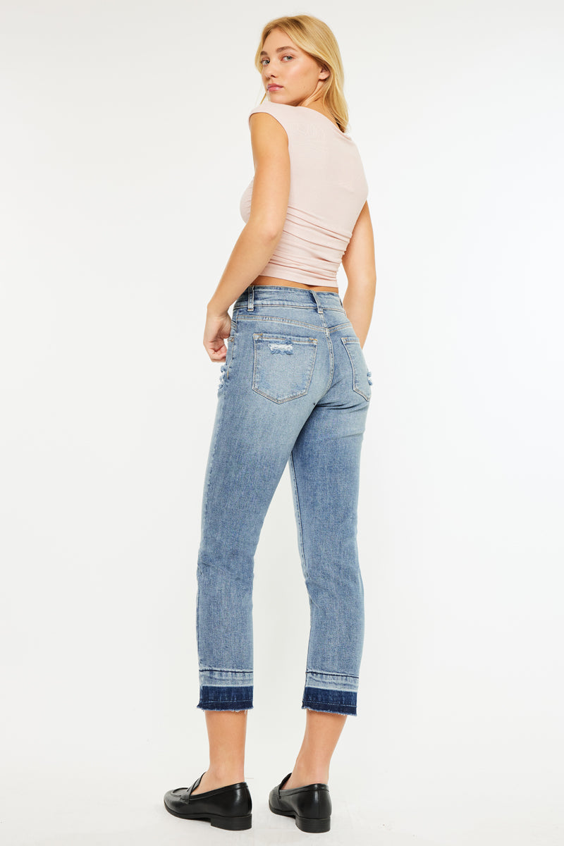 Georgia Ultra High Rise Slim Straight Leg Jeans - Official Kancan USA