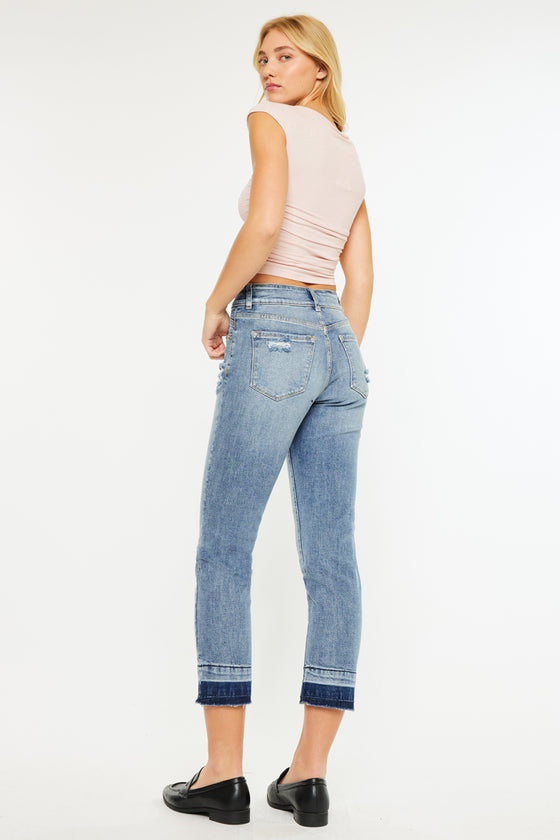 Georgia Ultra High Rise Slim Straight Leg Jeans