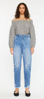 Angel Ultra High Rise Paperbag Mom Jeans - Official Kancan USA