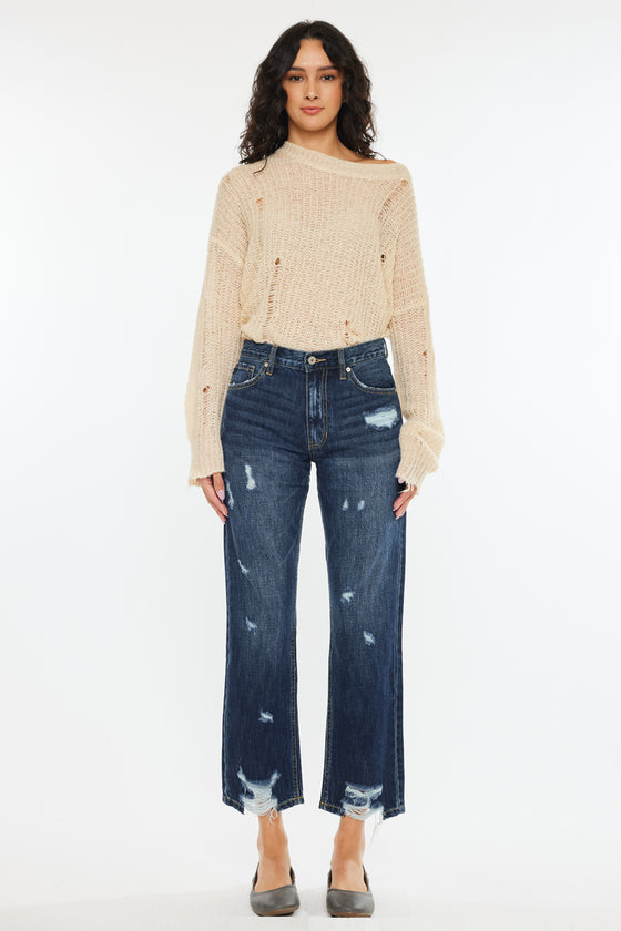 Trevie Ultra High Rise Straight Leg Jeans - Official Kancan USA