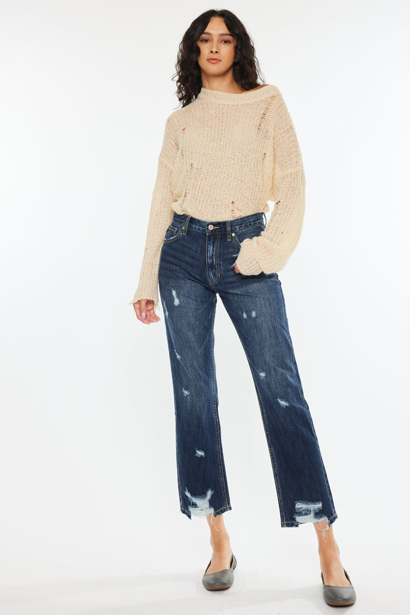 Trevie Ultra High Rise Straight Leg Jeans - Official Kancan USA