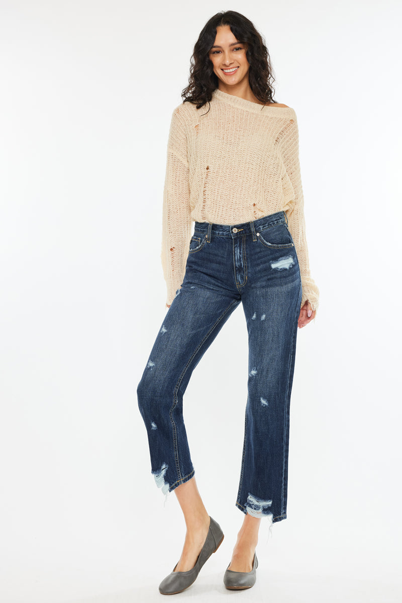 Trevie Ultra High Rise Straight Leg Jeans - Official Kancan USA