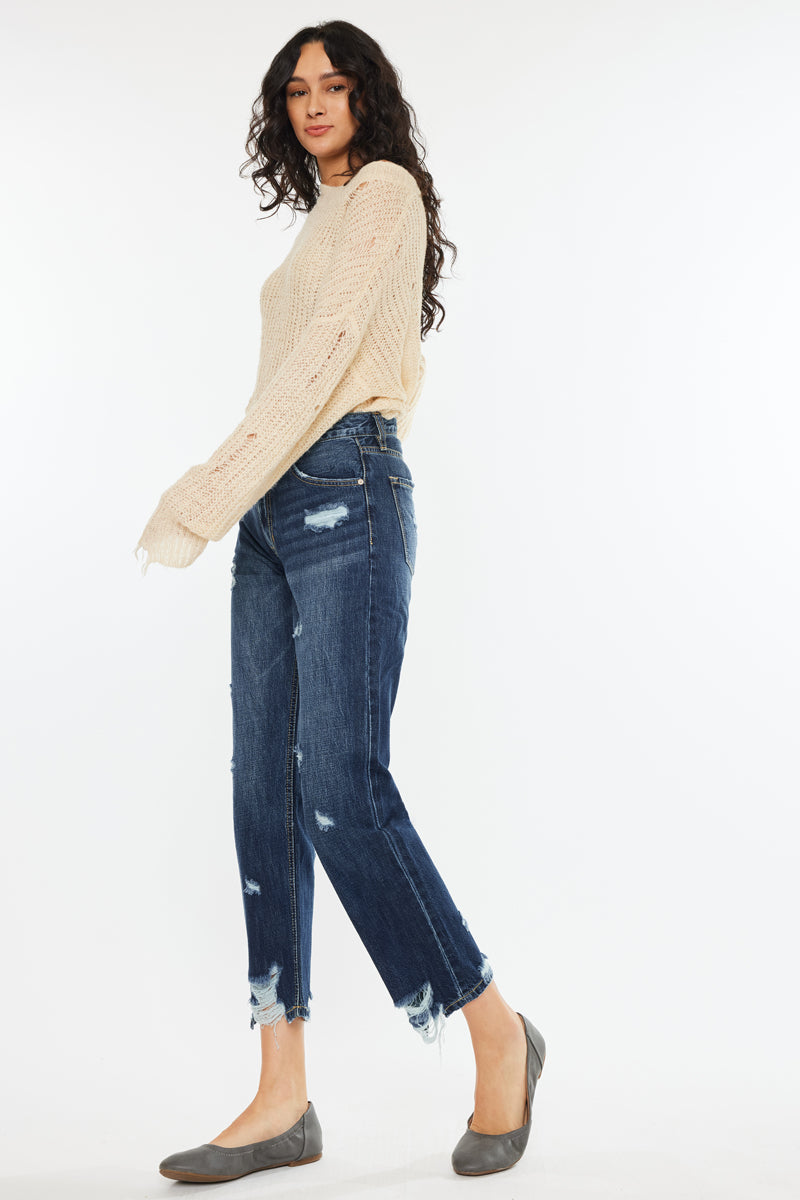 Trevie Ultra High Rise Straight Leg Jeans - Official Kancan USA