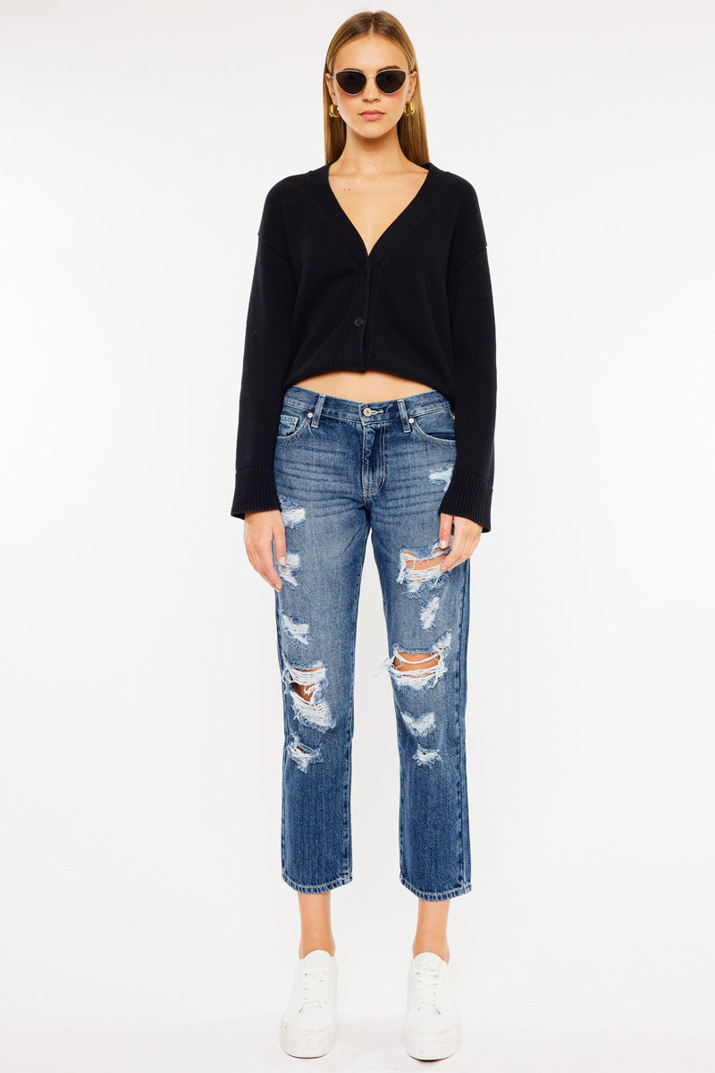 Effy Mid Rise Boyfriend Jeans Official Kancan USA