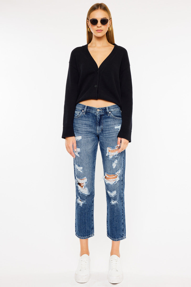 Effy Mid Rise Boyfriend Jeans - Official Kancan USA