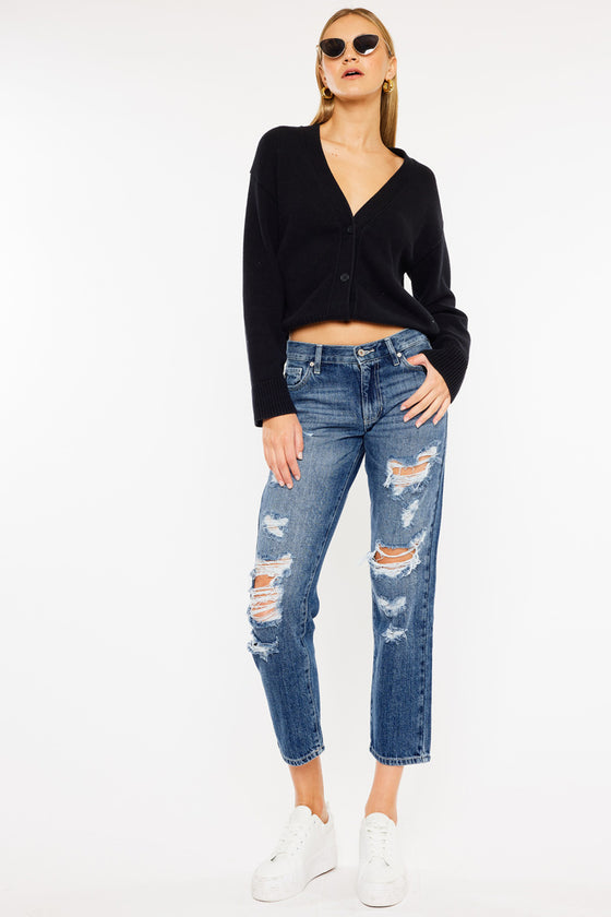 Effy Mid Rise Boyfriend Jeans - Official Kancan USA