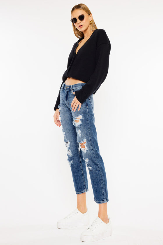 Effy Mid Rise Boyfriend Jeans - Official Kancan USA