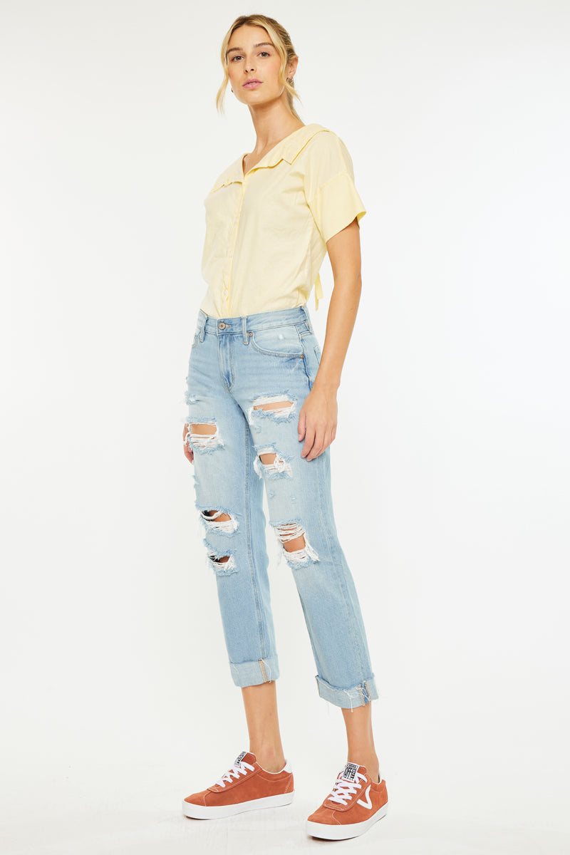 Delta Mid Rise Boyfriend Jeans - Official Kancan USA