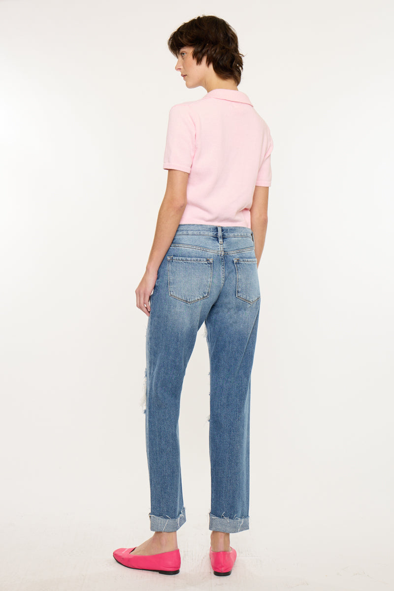 Delta Mid Rise Boyfriend Jeans - Official Kancan USA