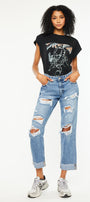 Delta Mid Rise Boyfriend Jeans - Official Kancan USA