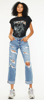 Delta Mid Rise Boyfriend Jeans - Official Kancan USA