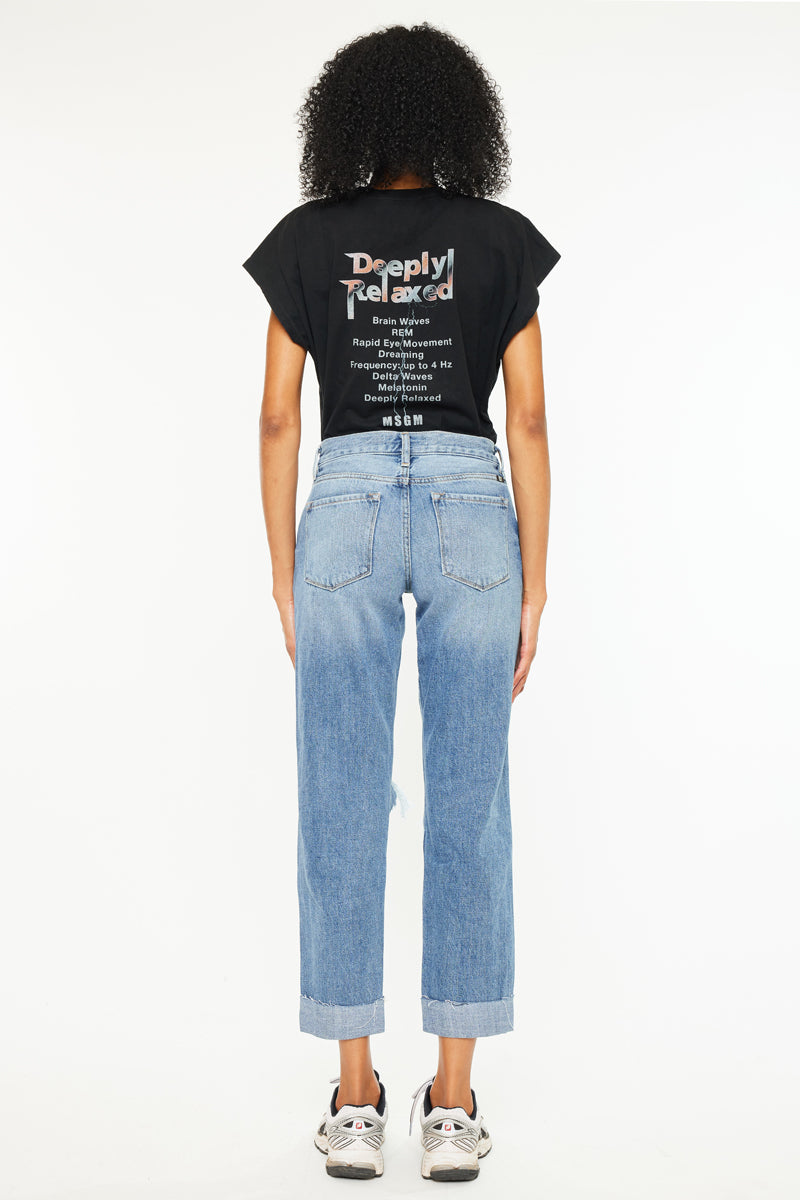 Delta Mid Rise Boyfriend Jeans - Official Kancan USA