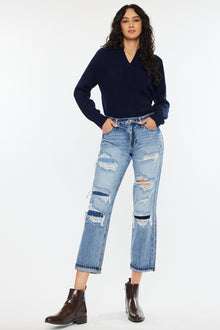  Nicola High Rise Boyfriend Jeans - Official Kancan USA