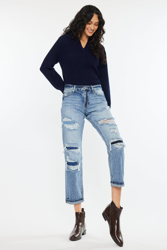 Nicola High Rise Boyfriend Jeans - Official Kancan USA