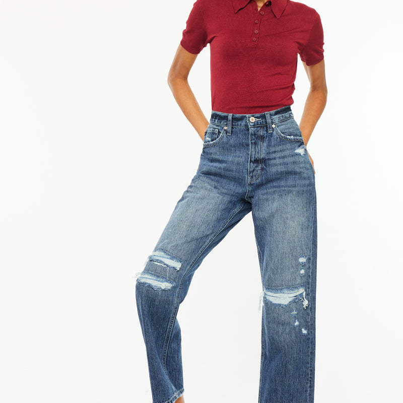Kiara Ultra High Rise 90's Boyfriend Jeans - Official Kancan USA