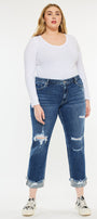 Nelly Mid Rise Boyfriend Jeans (Plus Size) - Official Kancan USA