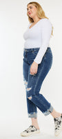 Nelly Mid Rise Boyfriend Jeans (Plus Size) - Official Kancan USA