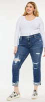 Nelly Mid Rise Boyfriend Jeans (Plus Size) - Official Kancan USA