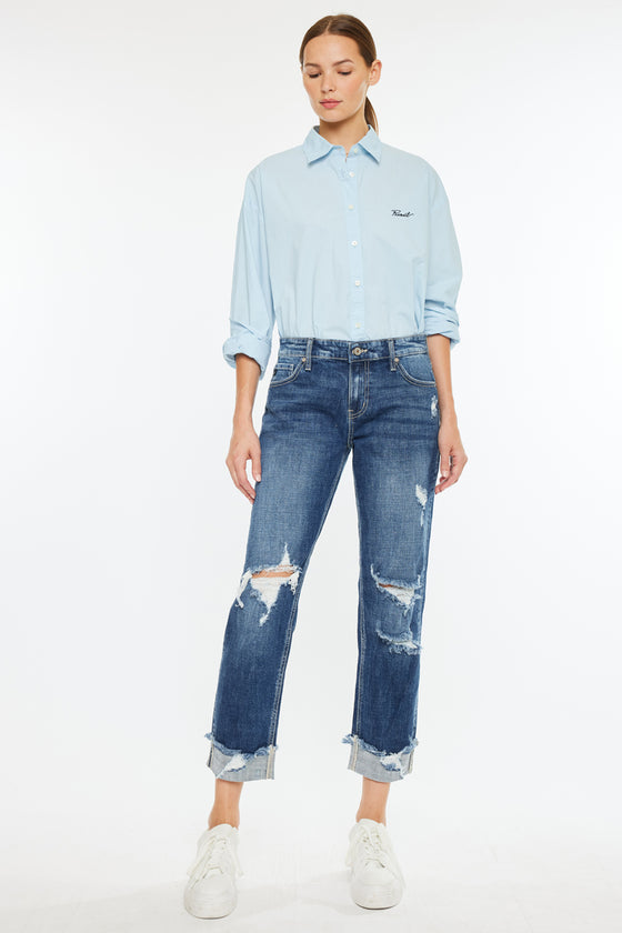Russell Mid Rise Boyfriend Jeans - Official Kancan USA