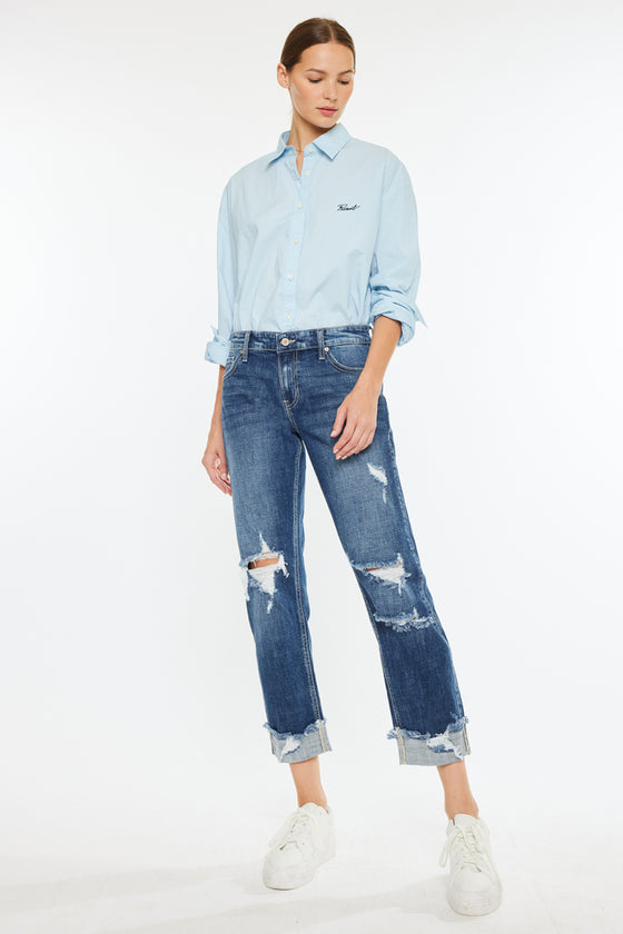 Russell Mid Rise Boyfriend Jeans - Official Kancan USA