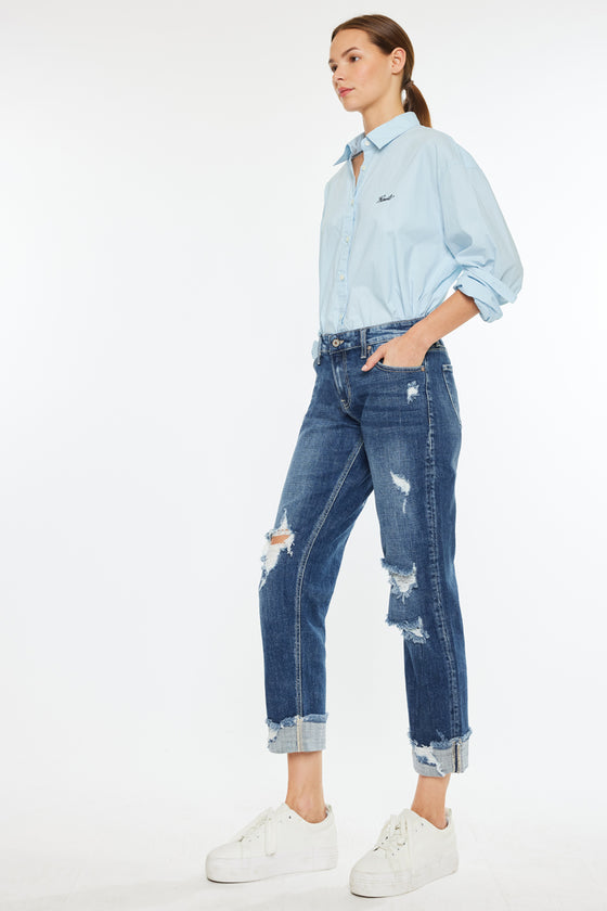 Russell Mid Rise Boyfriend Jeans - Official Kancan USA