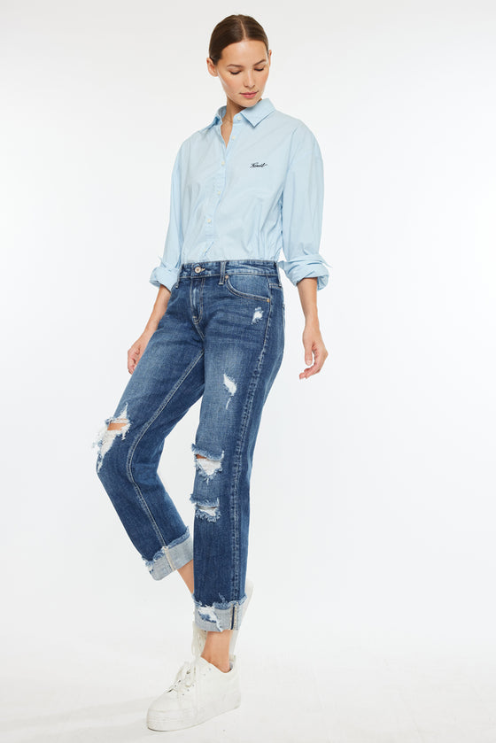 Russell Mid Rise Boyfriend Jeans - Official Kancan USA