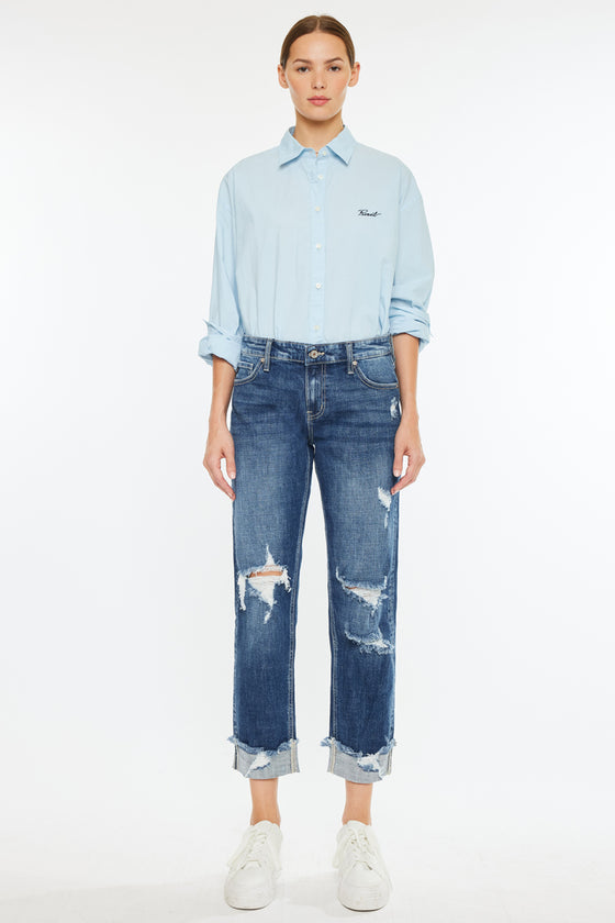 Russell Mid Rise Boyfriend Jeans - Official Kancan USA