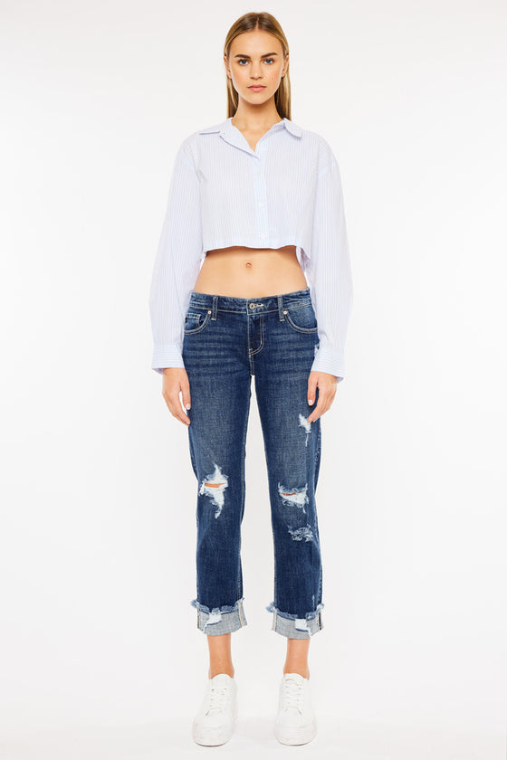 Russell Mid Rise Boyfriend Jeans - Official Kancan USA