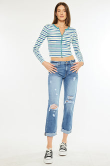  Lowell Mid Rise Classic Boyfriend Jeans - Official Kancan USA