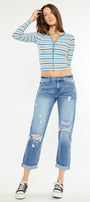 Lowell Mid Rise Classic Boyfriend Jeans - Official Kancan USA