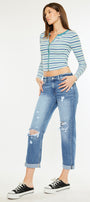 Lowell Mid Rise Classic Boyfriend Jeans - Official Kancan USA