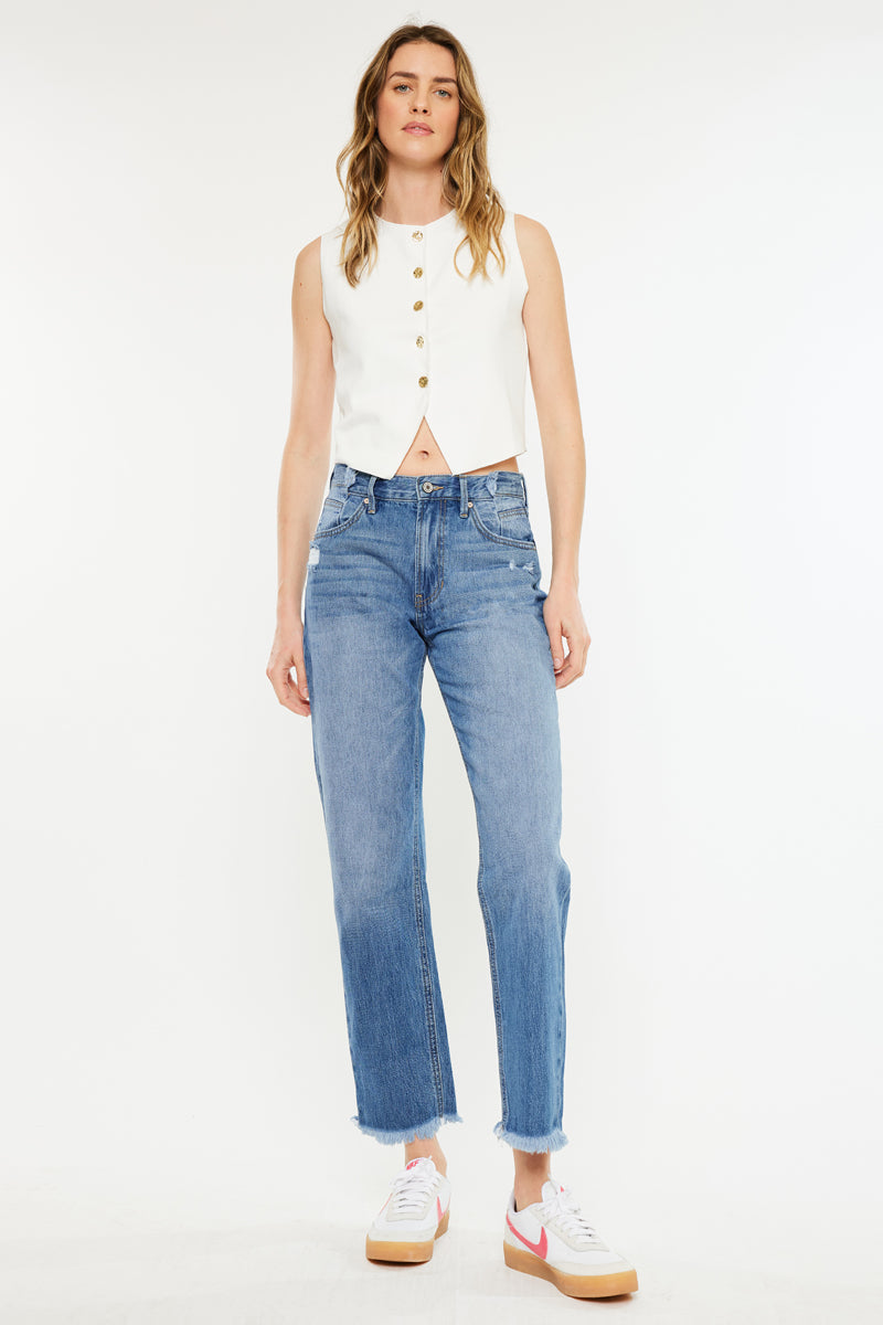 Meadow High Rise Straight Leg Jeans - Official Kancan USA