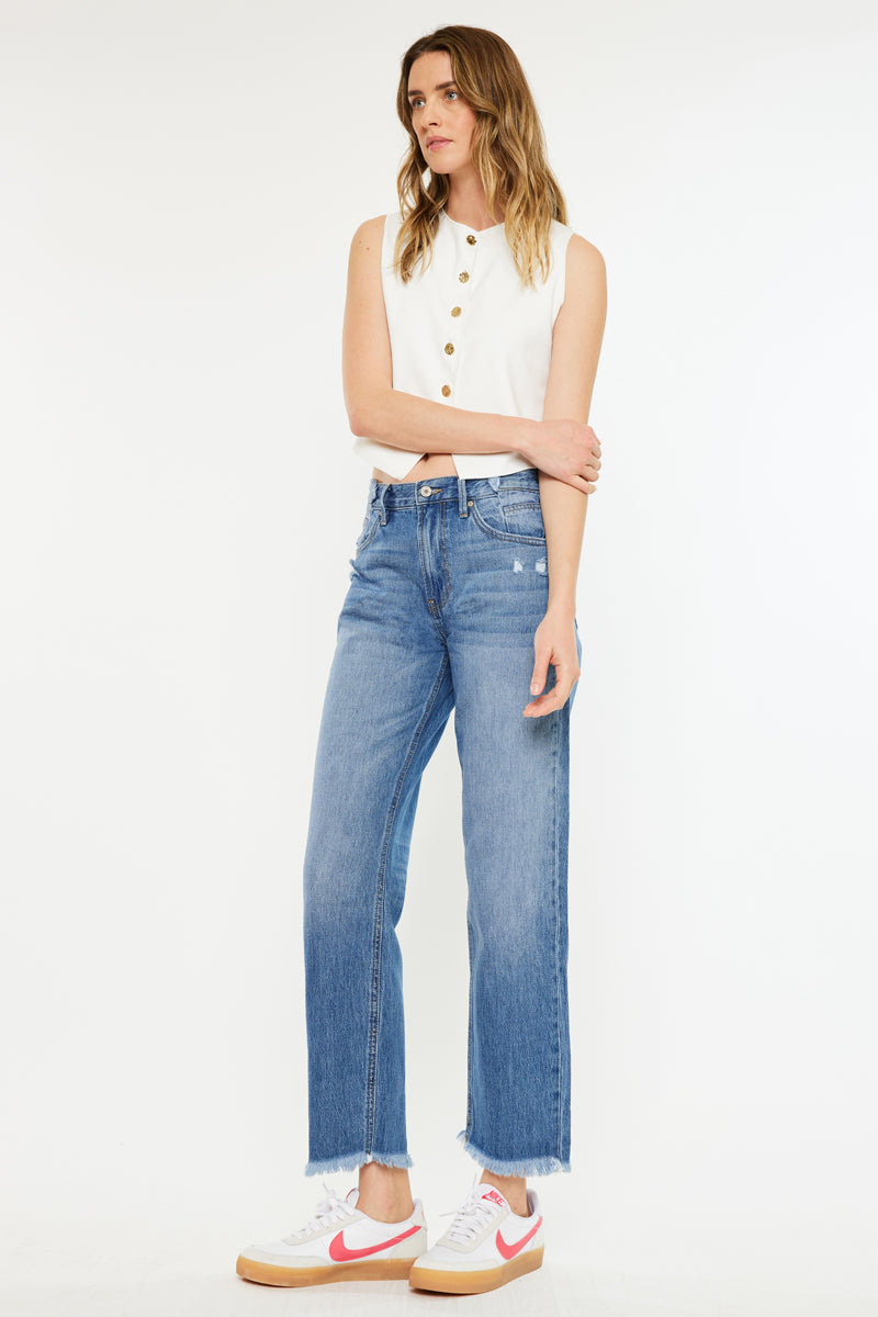 Meadow High Rise Straight Leg Jeans - Official Kancan USA