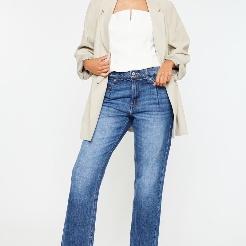 Angelina High Rise Slim Straight Jeans - Official Kancan USA