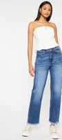 Angelina High Rise Slim Straight Jeans - Official Kancan USA