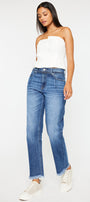 Angelina High Rise Slim Straight Jeans - Official Kancan USA