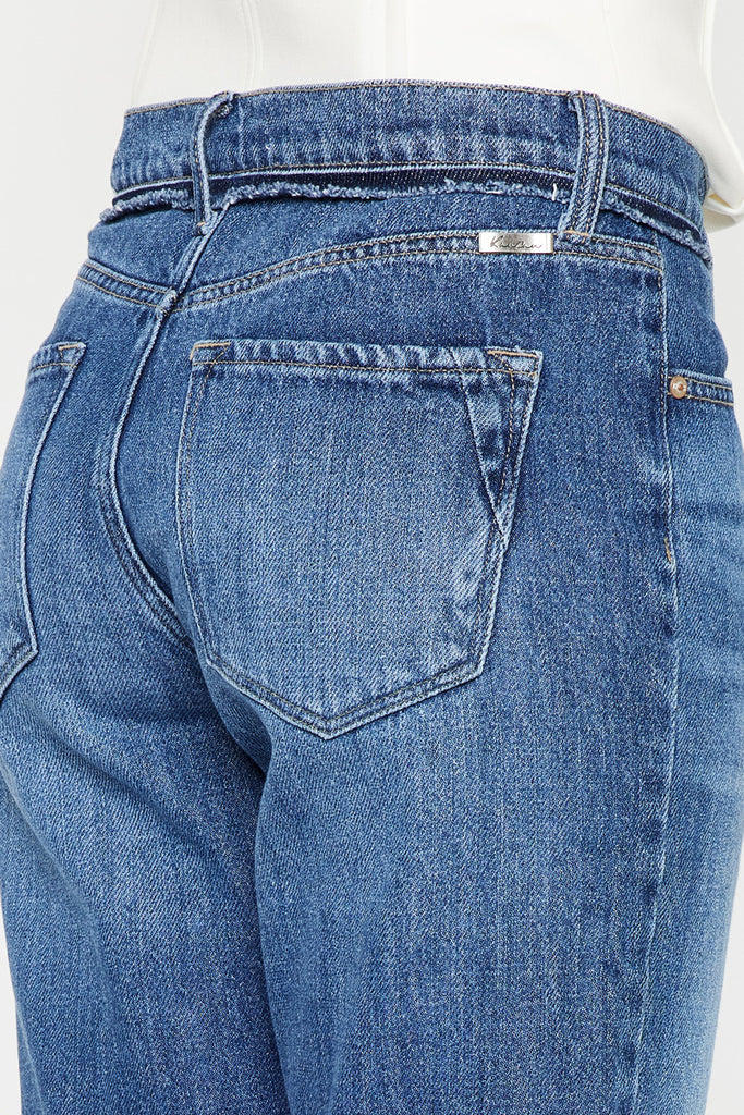 Angelina High Rise Slim Straight Leg Jeans Official Kancan USA