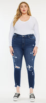 Alexia High Rise Ankle Skinny Jeans (Plus Size) - Official Kancan USA