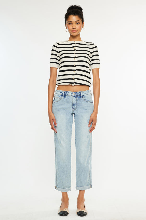 Leonel Mid Rise Boyfriend Jeans