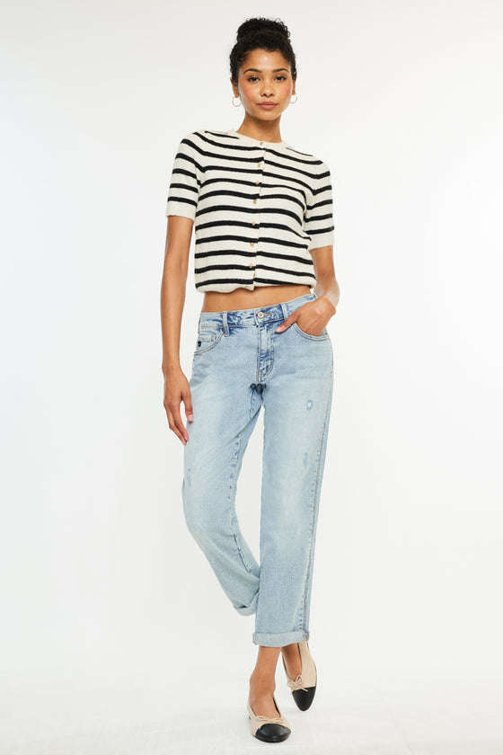 Leonel Mid Rise Boyfriend Jeans