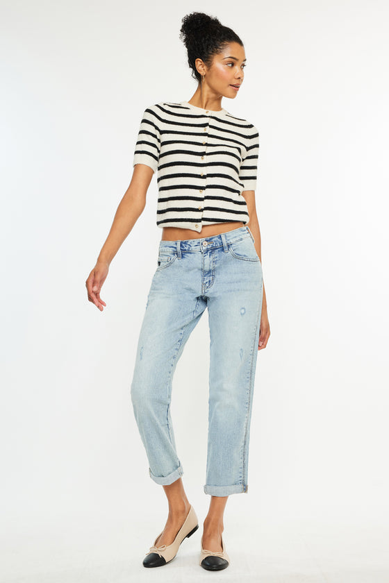 Leonel Mid Rise Boyfriend Jeans