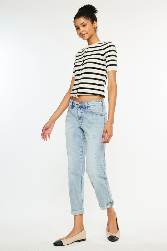 Leonel Mid Rise Boyfriend Jeans
