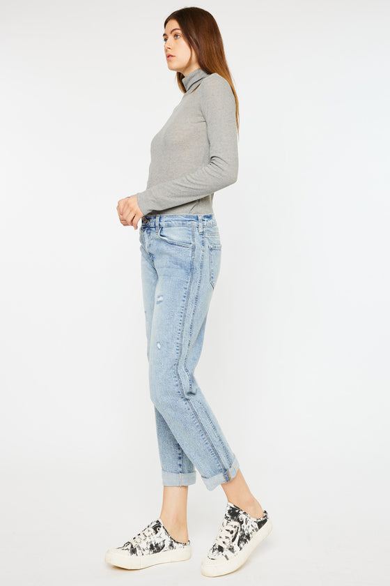 Leonel Mid Rise Boyfriend Jeans - Official Kancan USA