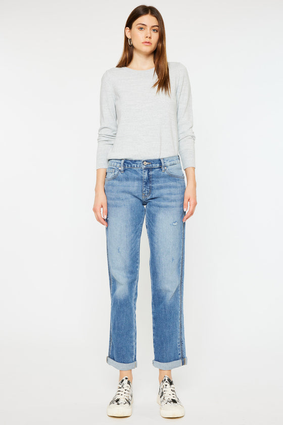 Isa Mid Rise Slim Boyfriend Jeans - Official Kancan USA