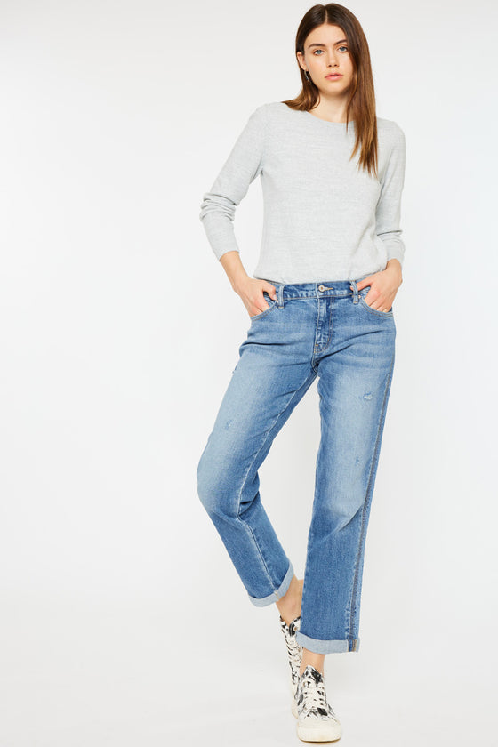 Isa Mid Rise Slim Boyfriend Jeans - Official Kancan USA