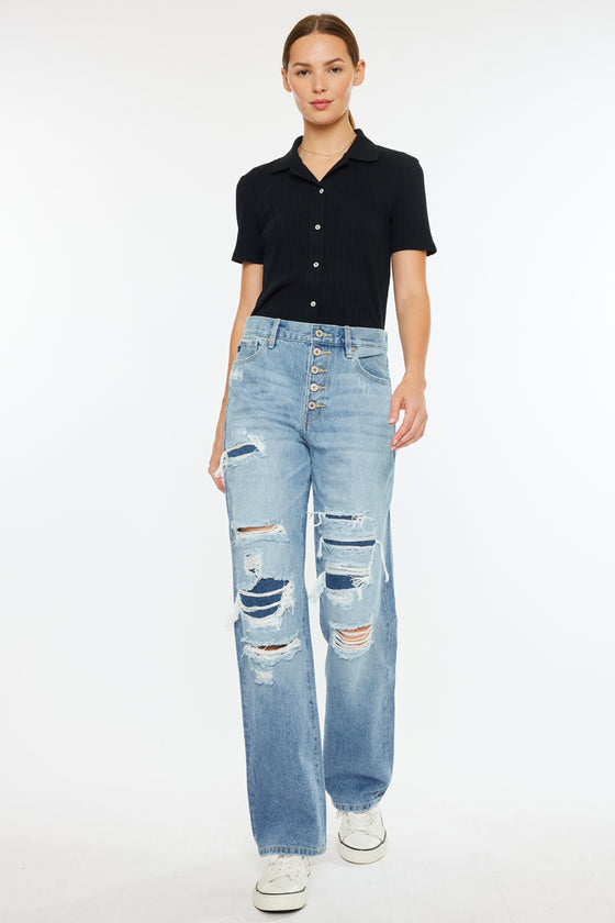 Maddie Ultra High Rise 90's Boyfriend Jeans - Official Kancan USA