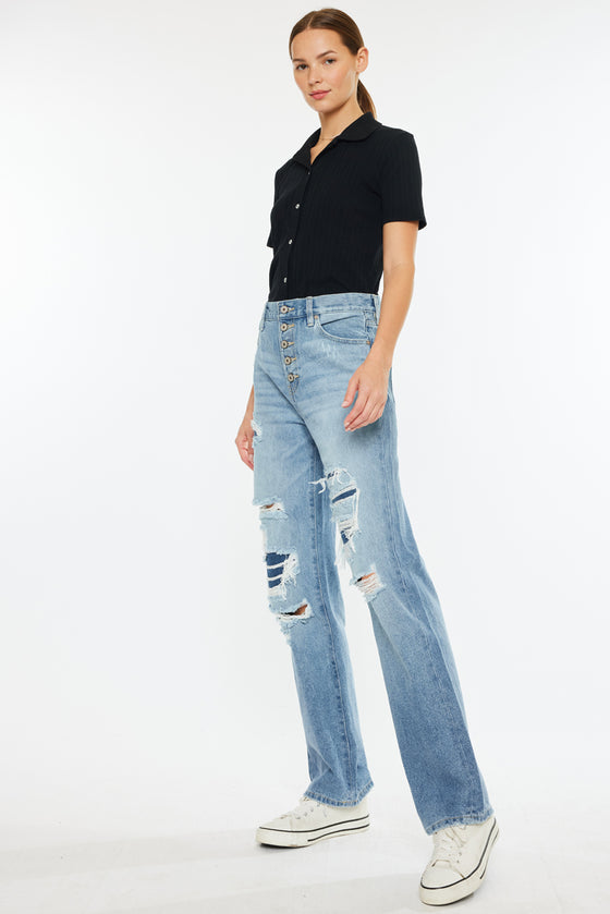 Maddie Ultra High Rise 90's Boyfriend Jeans - Official Kancan USA