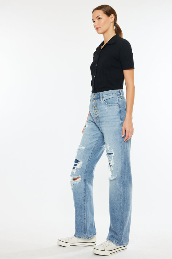 Maddie Ultra High Rise 90's Boyfriend Jeans - Official Kancan USA