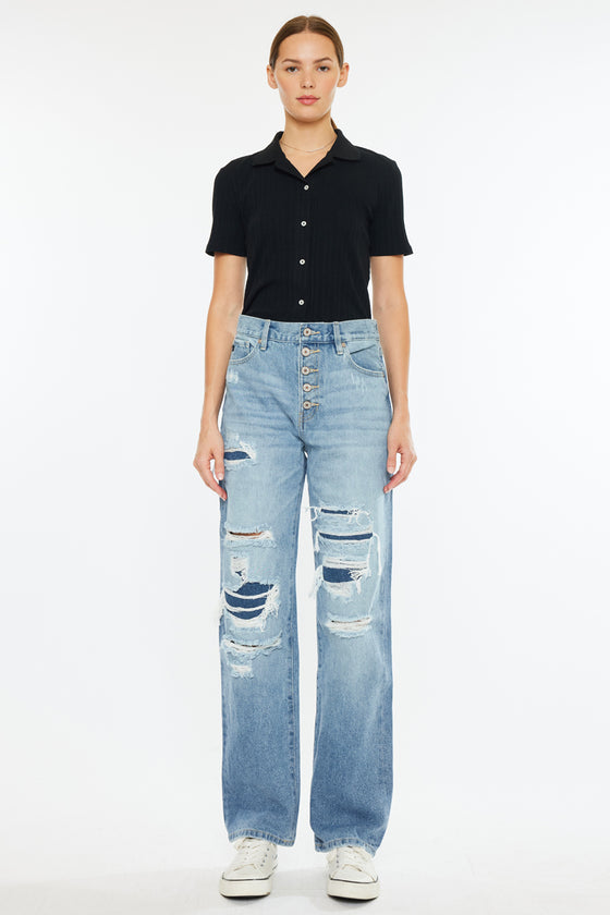 Maddie Ultra High Rise 90's Boyfriend Jeans - Official Kancan USA